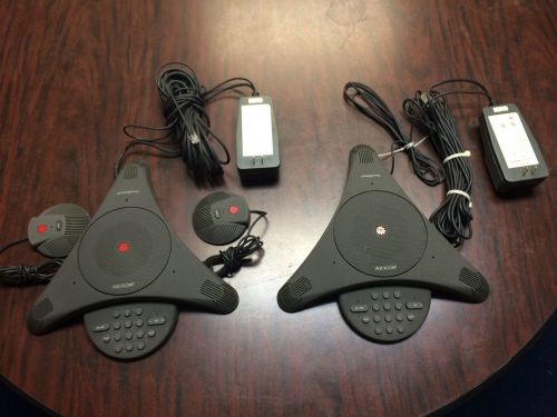 Two PolyCom SoundStation Phones, 2201-03309-001-F (works) and 2201-03308-001-C