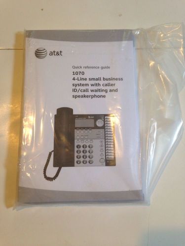 Quick Reference Guide For AT&amp;T 1070 ATT1070 4 Line Business Phone System