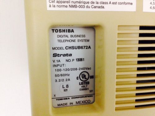 Toshiba Strata CTX CIX 670 CHSUB672A Main Cabinet w/ Wall Bracket -