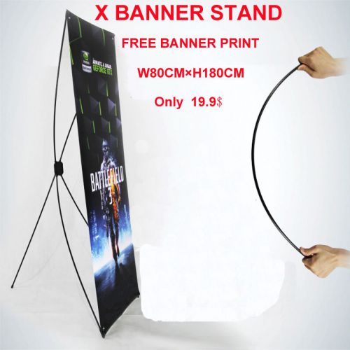 Trade Show Pop Up Display X Banner Stand + Free Print  CA