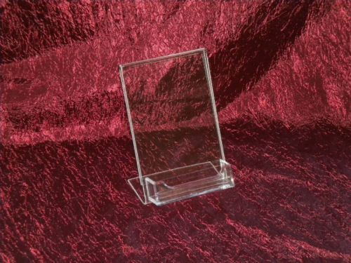 (50) 4&#034;x6&#034; Acrylic Sign Display w/ Business Card Holder