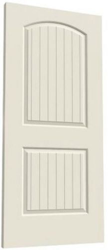 Santa Fe 2 Panel Arch Top V-Groove Primed Moulded Solid Core Wood Doors - Slabs
