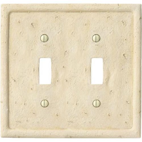 Ivory Textured Stone Switch Wall Plate-IV 2-TOGGLE WALLPLATE