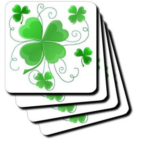 3dRose cst_11678_4 This Design is of Some Lucky Shamrocks Just in Time for St. P