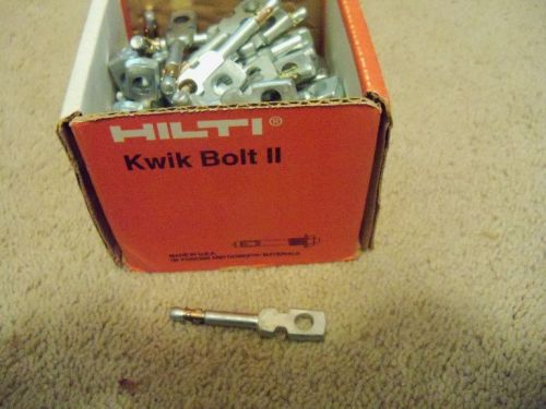 2 Boxes of 100 Kwik Bolts  1/4&#034;  for Ceiling Wire or other Applications