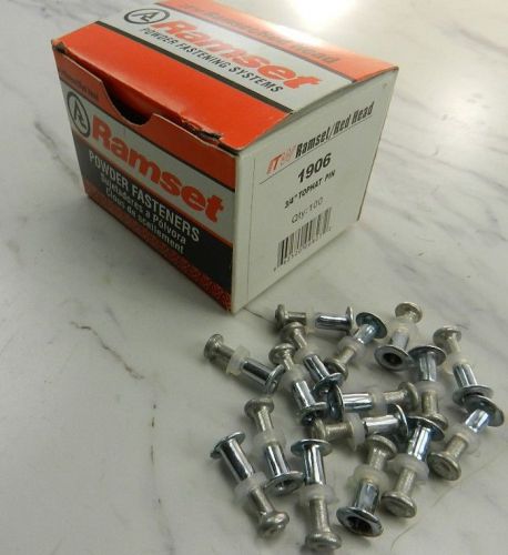 Itw ramset red head no. 1906 3/4&#034; tophat pin 100 pack .300 head diameter for sale