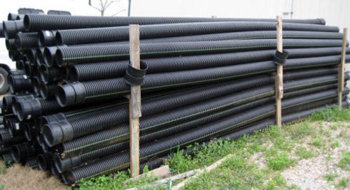 Advanced Drainage Systems Dual Wall 6&#034; X 20&#039; Pipe 06150020 N-12 w/ Coupler
