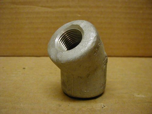 316L Stainless Steel 1/2 NPT 45 EL, 3000LB. Camco B16 A182F
