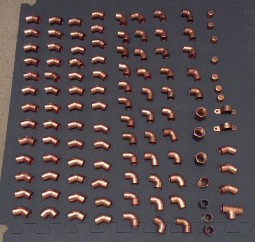 Copper Fittings Lot 1/2&#034; Variety (Over 101 Pieces)