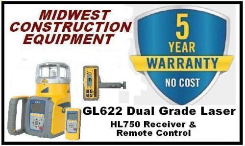 New trimble spectra precision gl622 dual grade laser with hl750 receiver for sale