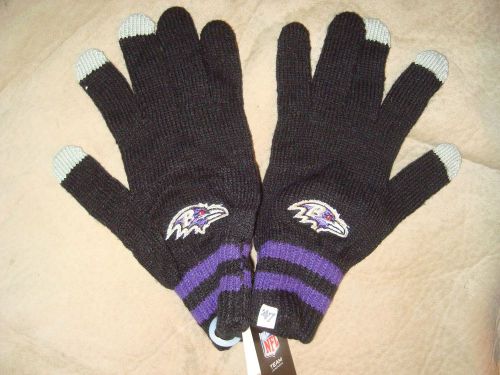 NFL Team Apparel Baltimore Ravens Men&#039;s Team Player Touch Gloves by 47 Brand
