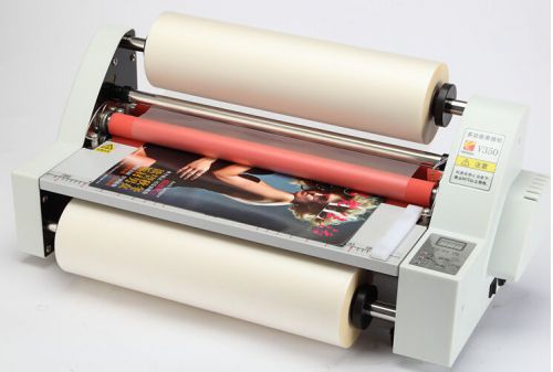350mm Four Rollers Hot and cold roll laminating machine Laminator 3 Models 220V