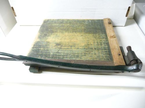 Vintage Used Green Monarch Milton Bradley Auto Lift Blade Drafting Paper Cutter