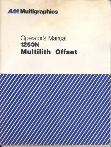 AB Dick Multi Multilith 1250N operator manual (015)