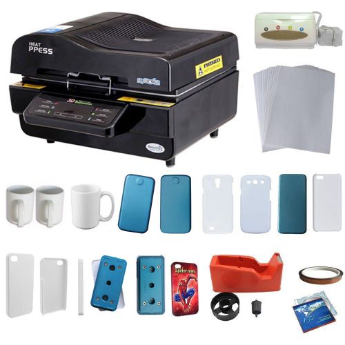 3d vacuum sublimation heat press transfer 3d iphone case molds sumsung cover kit for sale