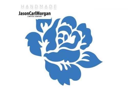JCM® Iron On Applique Decal, English Rose Sky Blue