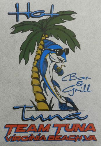 Team Hot Tuna Bar Grill Palm Virginia Beach Screen Print Transfer Wall Craft