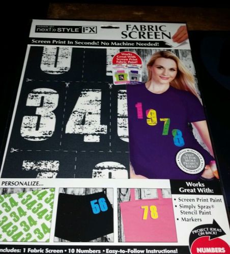 New Next Style Fabric Screen NUMBERS Screen Printing