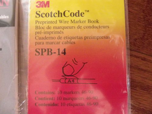 LOT OF 7 - 3M SCOTCH CODE WIRE MARKER BOOKLETS (46 - 90)  *NEW-IN-BOX*