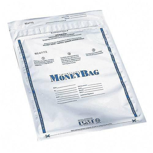 PM Company Disposable Deposit Bag, Plastic, 9&#034;x12&#034;, 100/Pack, Opaque