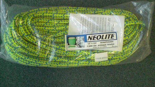 All gear  ag16sp1212on neolite climb rope 1/2&#034;x120&#039; tensile strength 7500 lbs for sale