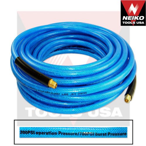 50&#039; ft air hose 3/8&#034; inch ironflex braided polyprothane 200 psi for sale
