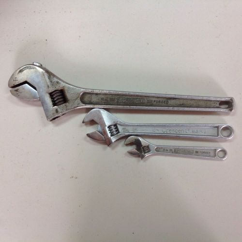 3 crescent style wrenches for sale