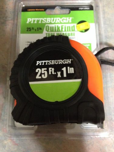 2-PITTSBURGH Quick Find 25&#039; Tape Measure-NEW