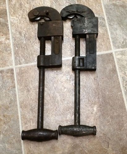 Vintage Armstrong Heavy Duty Pipe Cutters 4&#034; Collectable USA Cutting Tools