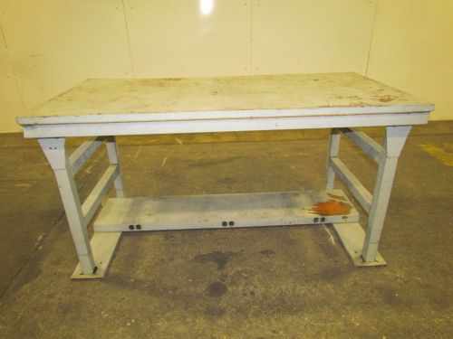 Industrial butcher block workbench table welded steel frame 72x30x34&#034; height for sale
