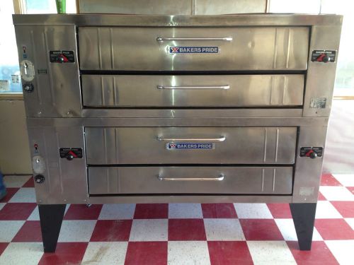 Bakers pride y600 y602 stone double deck pizza ovens for sale