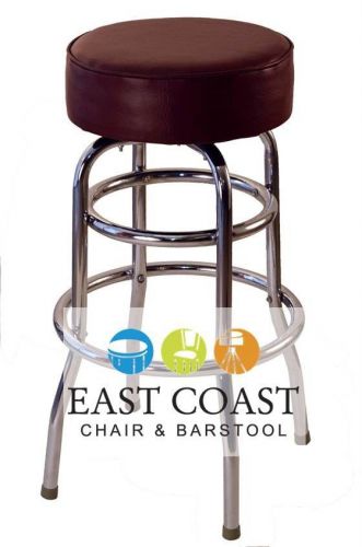 New Gladiator Wine Backless Bar Stool with Double Chrome Ring