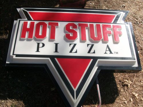 Restaurant grade lighted Hot stuff pizza sign (exterior grade)