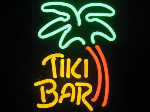 Tiki bar palm neon sculpture for sale