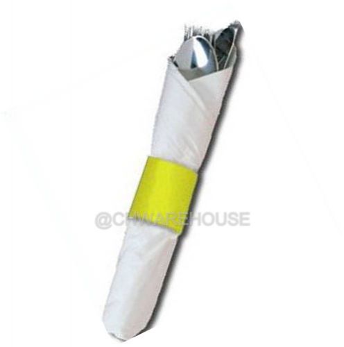 20,000 yellow mh paper napkin bands/straps self adhesive 4-1/4&#034; x 1-1/2&#034; for sale