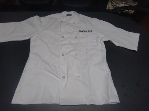 Chef&#039;s Jacket, Cook Coat, with CONDON-RUIZ  logo, Sz MEDIUM  NEWCHEF UNIFORM