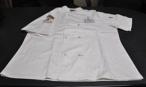Chef&#039;s Jacket, Cook Coat, with MIGUEL PAMIERI logo, Sz X-LARGE  NEWCHEF UNIFORM