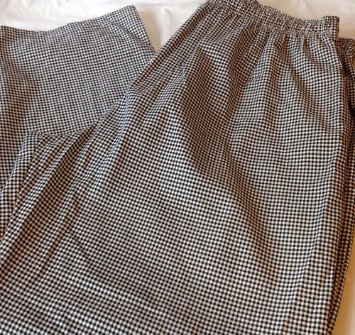 BRAND NEW 2XL Mens  Chef Pants Houndstooth Checkered Baggy Fit  XXL Plus NWOT