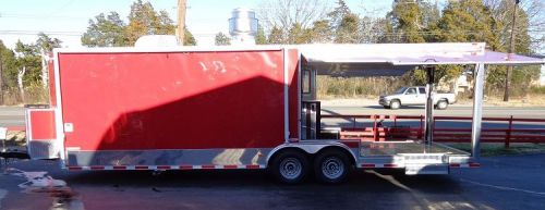 Concession trailer 8.5&#039;x28&#039; bbq smoker food event catering (red) for sale