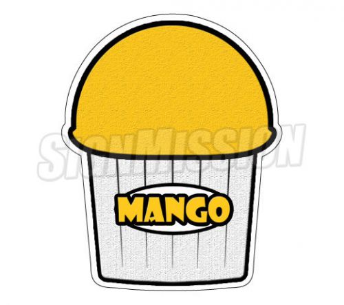 MANGO FLAVOR Italian Ice Decal shaved ice cart trailer stand sticker