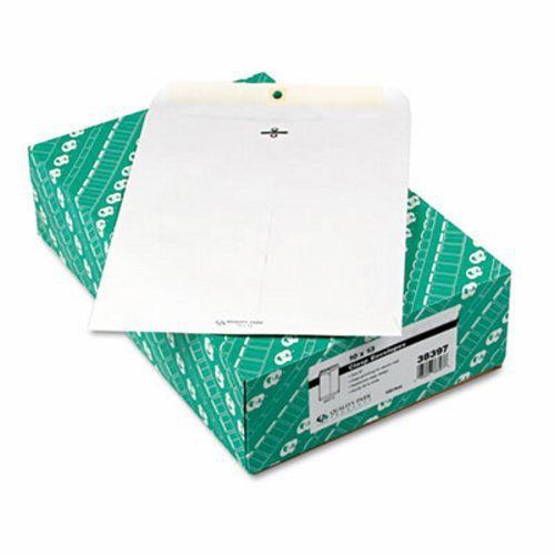 Quality Park Clasp Envelope, 10 x 13, 28lb, White, 100/Box (QUA38397)