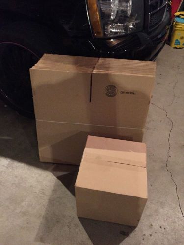 (25) 14 1/2  x 14 1/2 x 13 Brown Corrugated Shipping Boxes