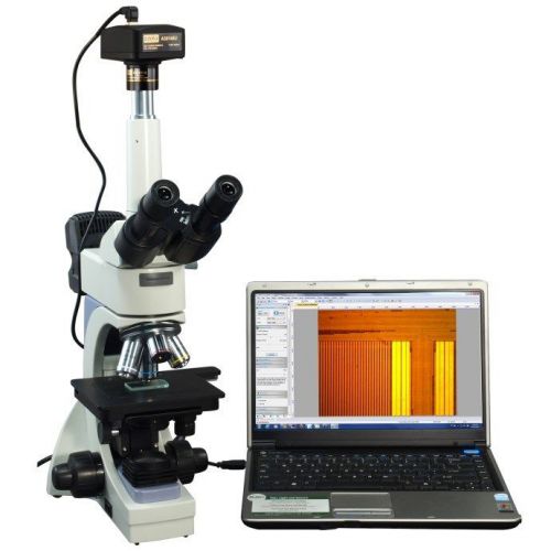 Omax 40-2000x infinity metallurgical microscope with dual lights+14mp camera for sale