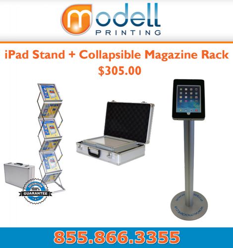 Magazine Display Rack + iPad Stand