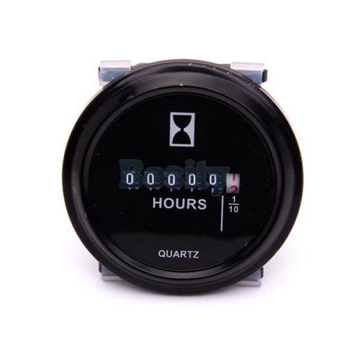6 to 80 Volts DC/AC Waterproof High Accuracy Hour Meter Gauge for Boat Car Truck