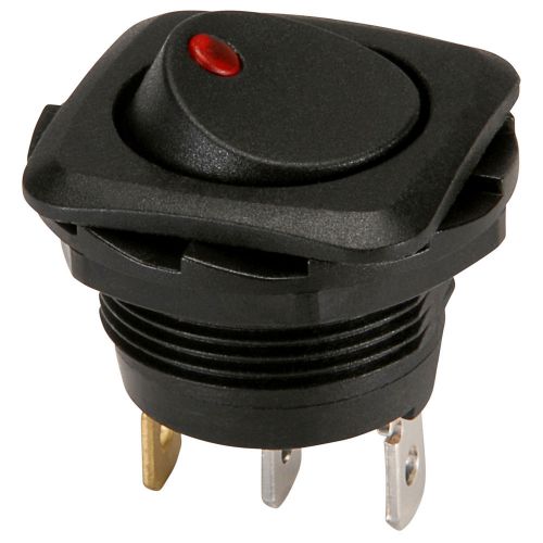 Nte 54-645 spst round rocker switch w/red led 060-924 for sale