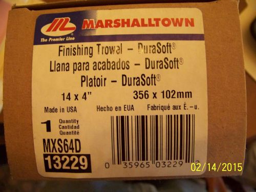 Marshalltown MXS64D 14&#034; x 4&#034; Finishing Trowel DuraSoft Handle