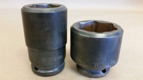 2 PCS. SOCKET SET WILLIAMS 3/4 INCH DRIVE 1-1/4 INCH AND 1-5/8 INCH 16-640/6-652
