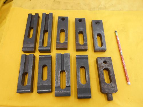 LOT of 10 MILLING MACHINE TABLE CLAMPS step boring mill work holder tools USA