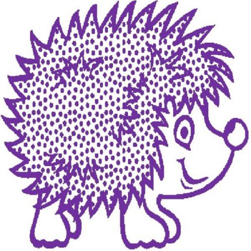 30 Custom Purple Hedgehog Personalized Address Labels